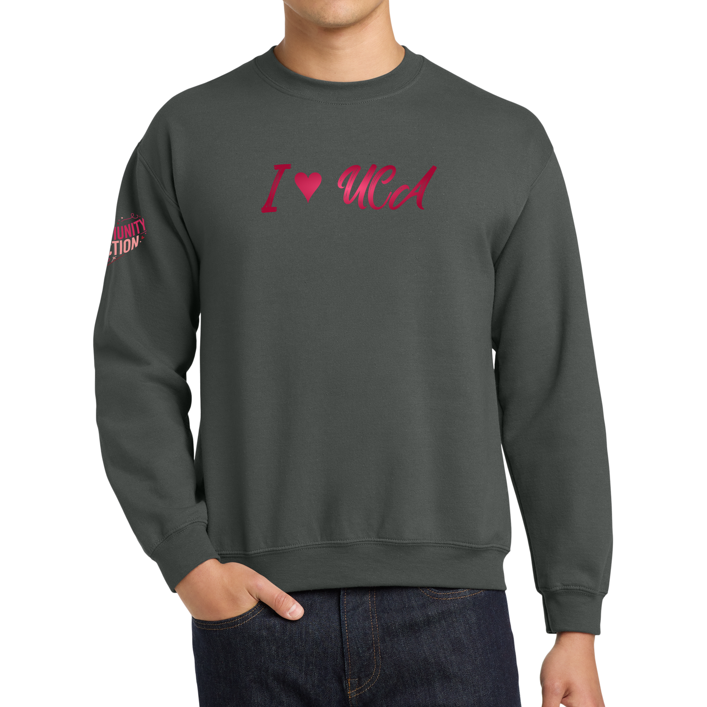 Gildan® - Heavy Blend™ Crewneck Sweatshirt - I Love UCA