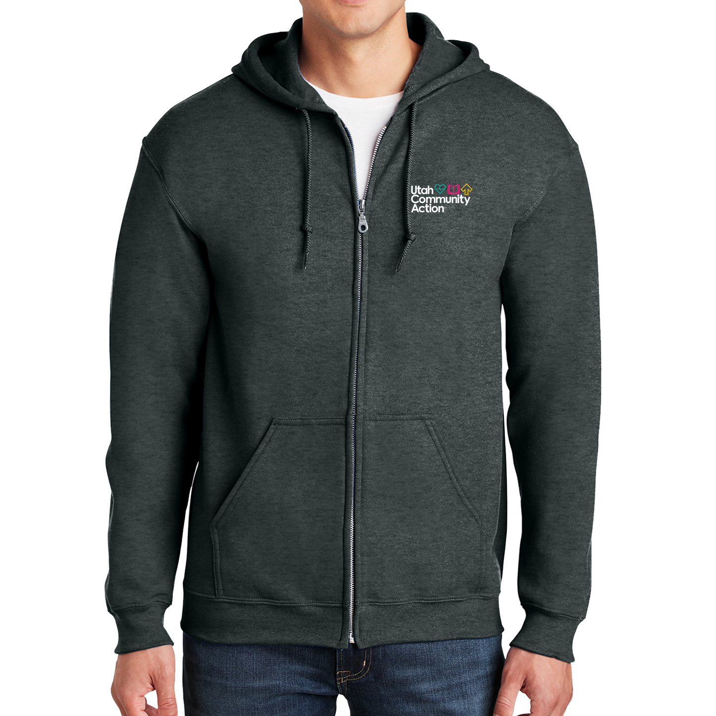 Gildan Unisex Heavy Blend Full Zip Hooded Sweatshirt Utah Community Action Store