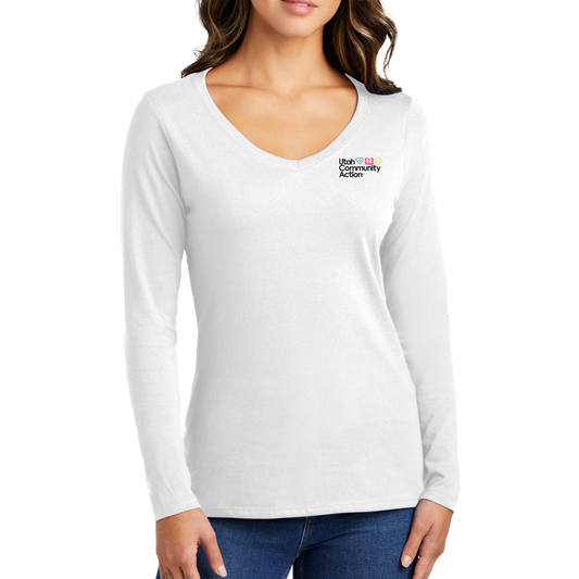 Port & Company® Ladies Long Sleeve Fan Favorite™ V-Neck Tee