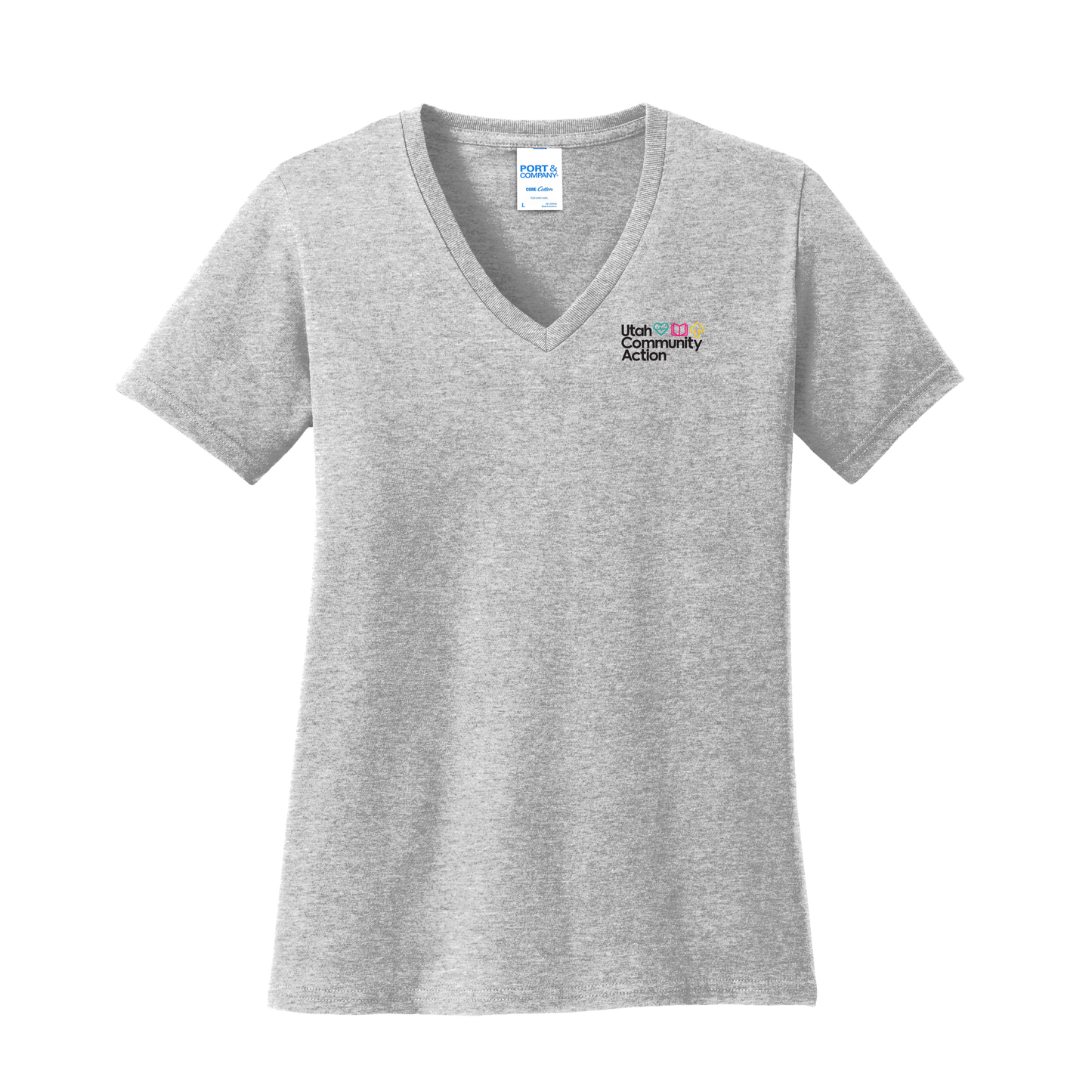 Port & Company® Ladies Core Cotton V-Neck Tee