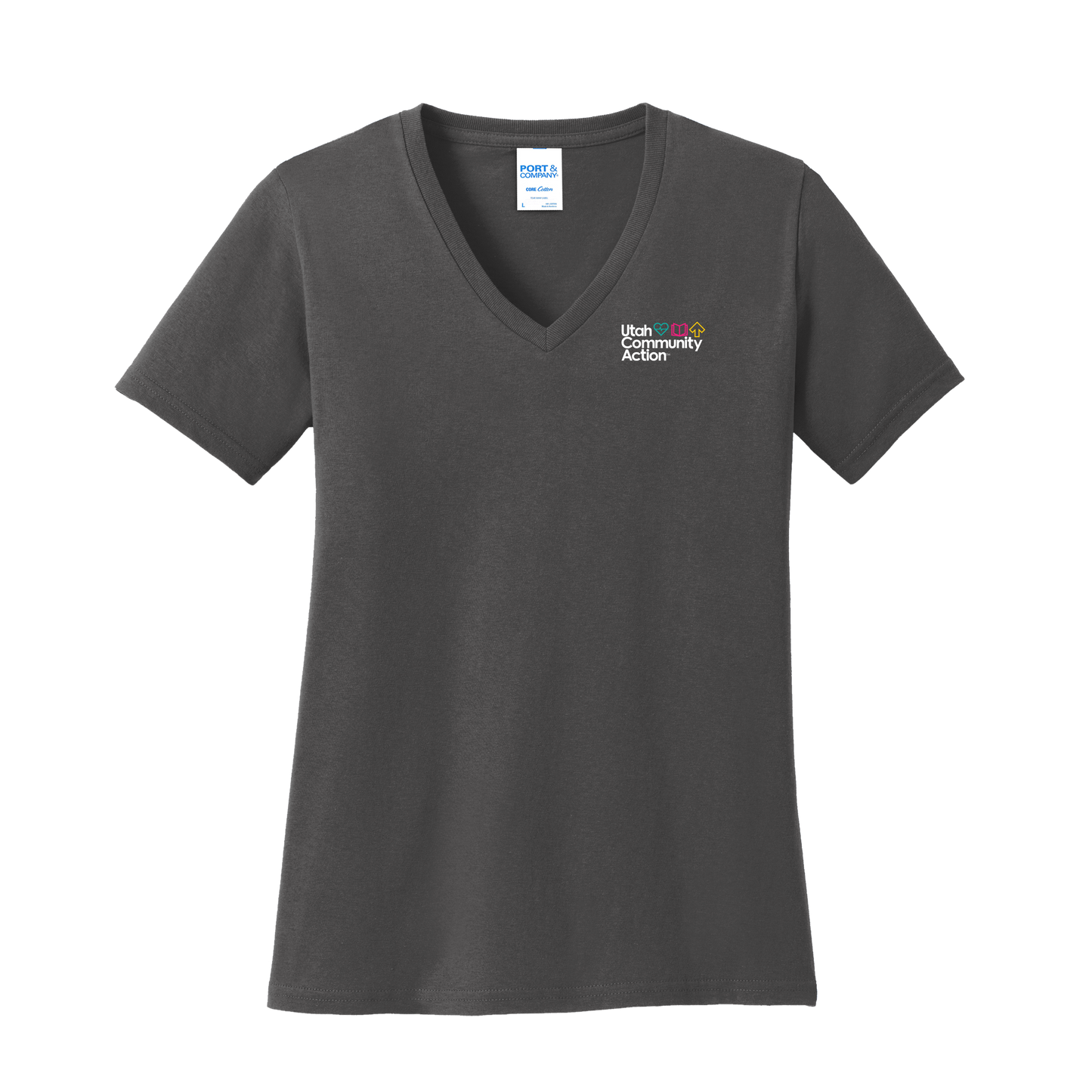 Port & Company® Ladies Core Cotton V-Neck Tee