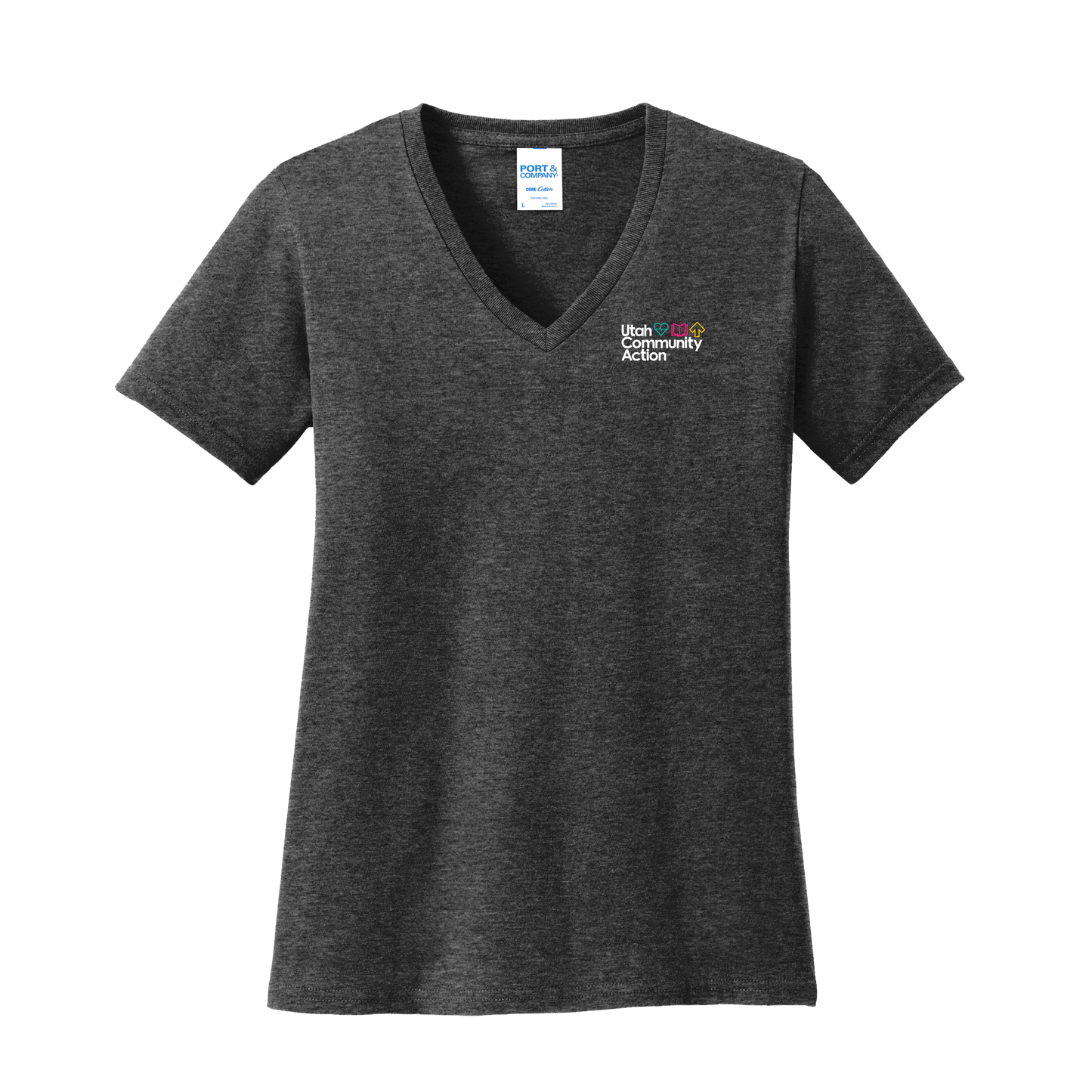 Port & Company® Ladies Core Cotton V-Neck Tee