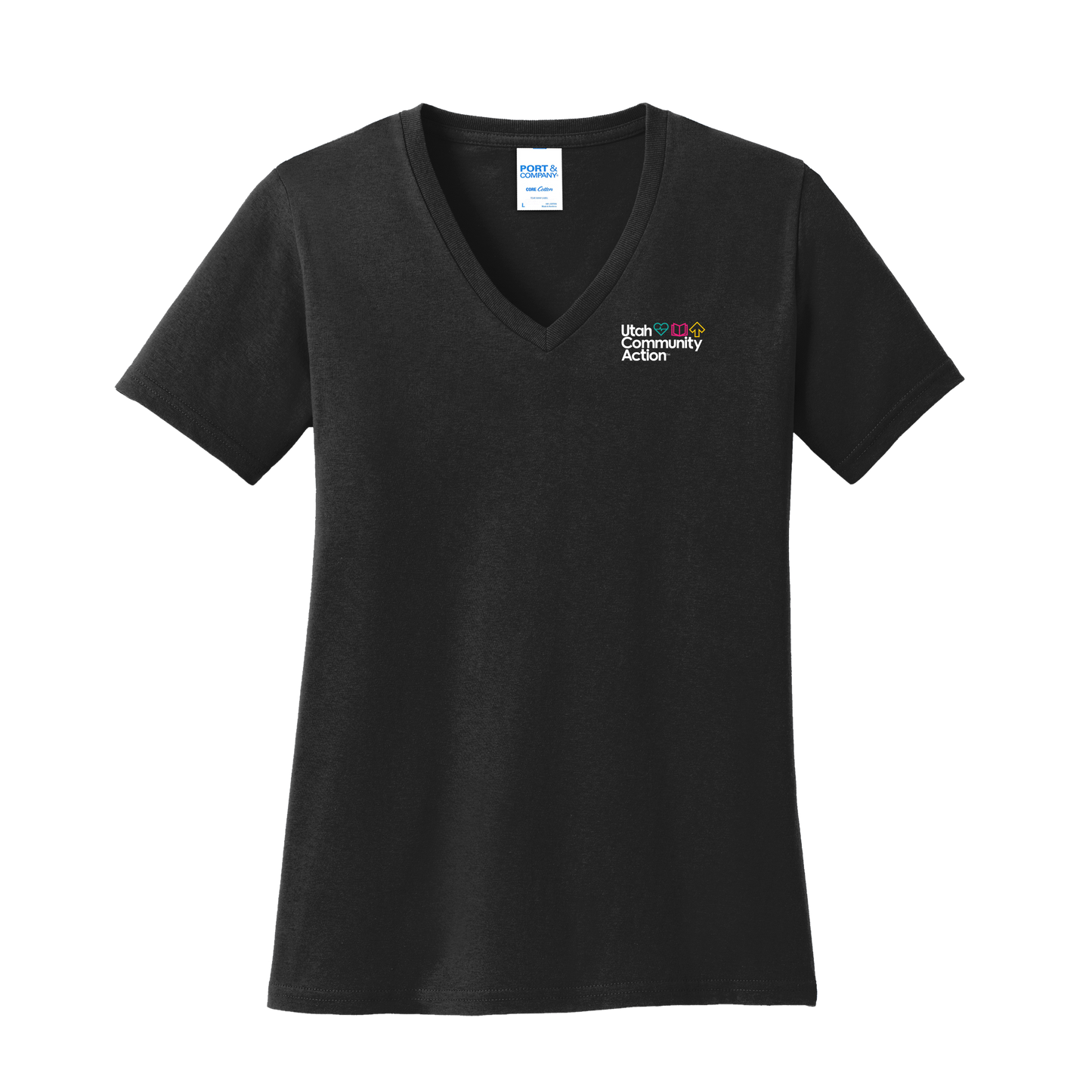 Port & Company® Ladies Core Cotton V-Neck Tee