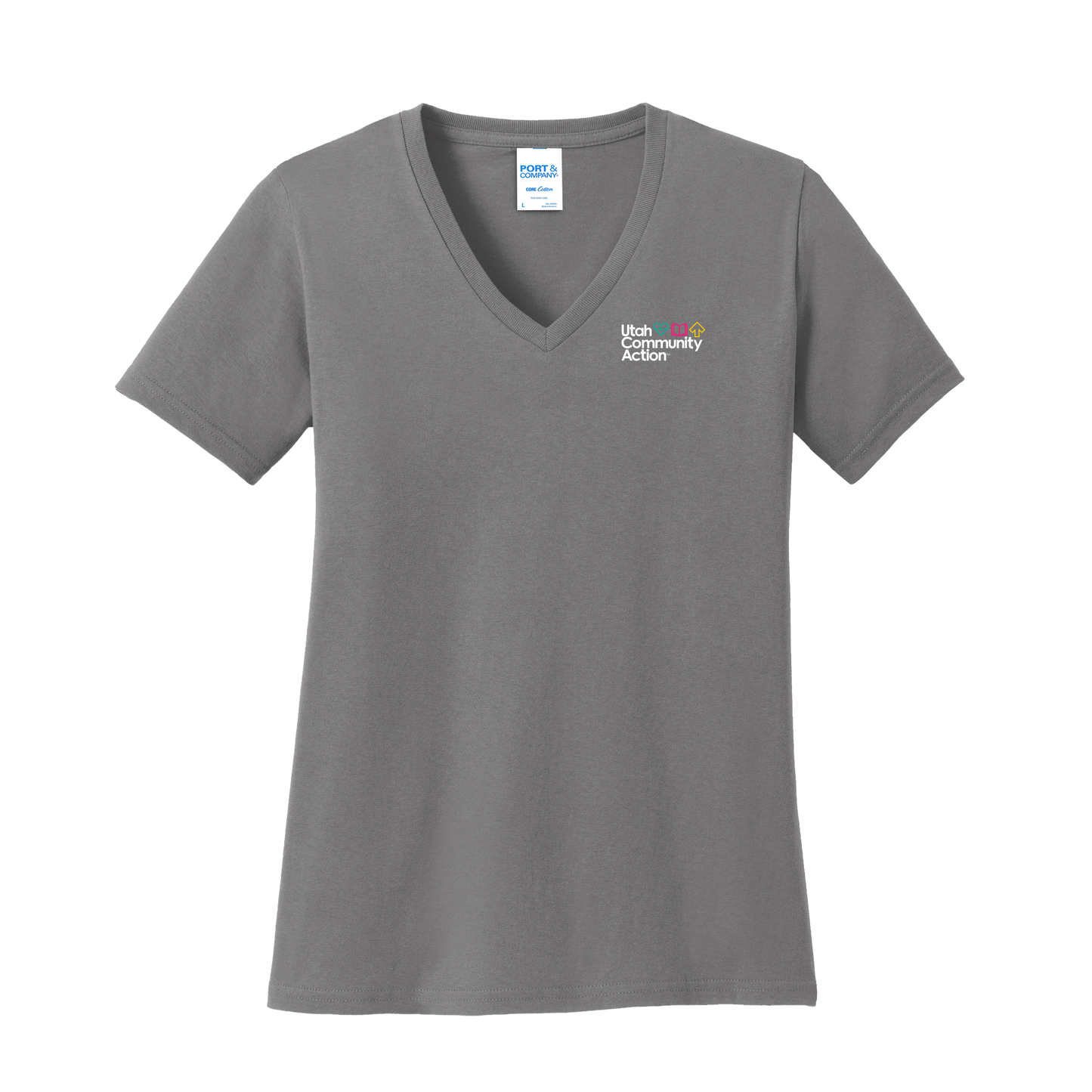 Port & Company® Ladies Core Cotton V-Neck Tee